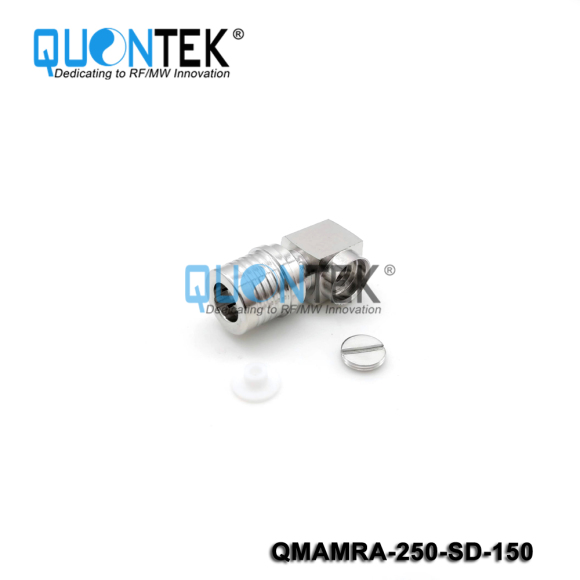 Standard Connector,QMA RA male for 250 cable,Solder type