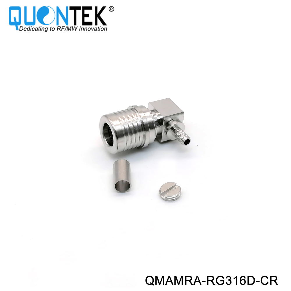 Standard Connector,QMA RA male for RG316D cable,crimp type