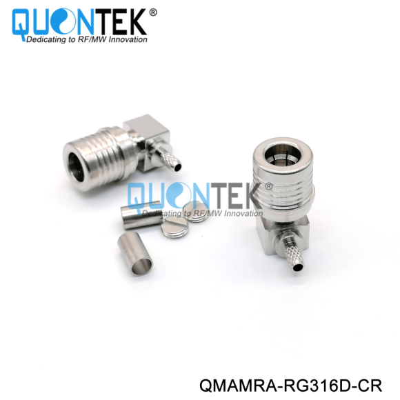 Standard Connector,QMA RA male for RG316D cable,crimp type