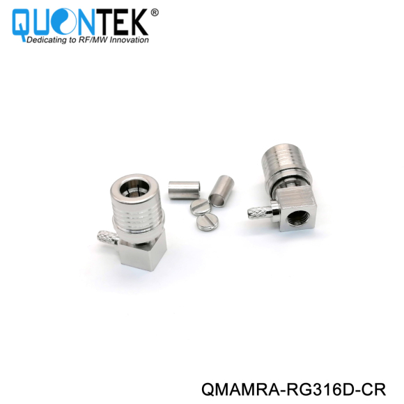Standard Connector,QMA RA male for RG316D cable,crimp type
