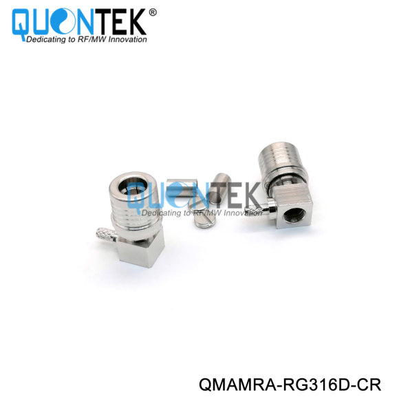 Standard Connector,QMA RA male for RG316D cable,crimp type