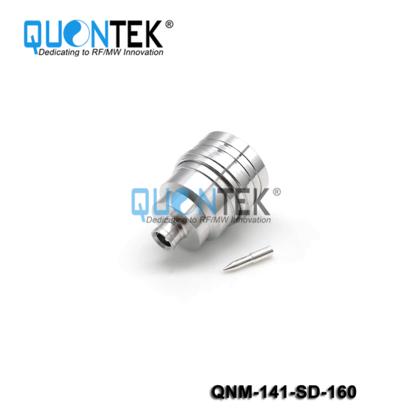 Low PIM connector,QN male for 141/RG402/QTC400 cable,solder type