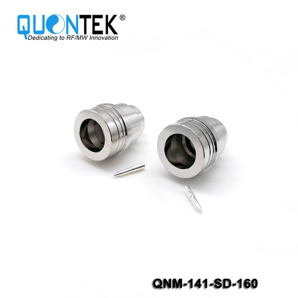 Low PIM connector,QN male for 141/RG402/QTC400 cable,solder type