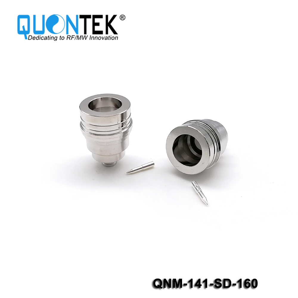 Low PIM connector,QN male for 141/RG402/QTC400 cable,solder type