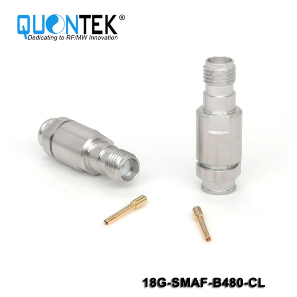 Precision connctor,SMA Female for QTB480 cable,Clamp type,to 18GHz