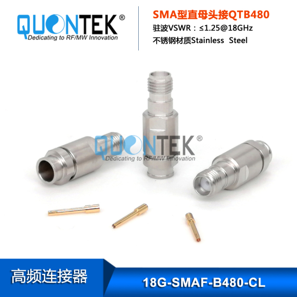 Precision connctor,SMA Female for QTB480 cable,Clamp type,to 18GHz Precision connctor,SMA Female for QTB480 cable,Clamp type,to 18GHz