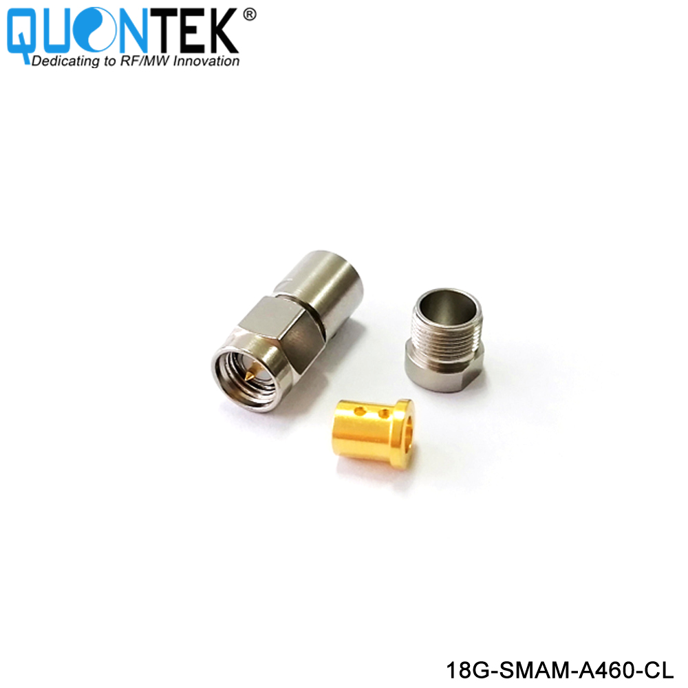 Precision connctor,SMA Male,QTA460 cable,Clamp type,18GHz