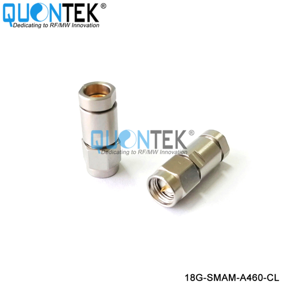 Precision connctor,SMA Male,QTA460 cable,Clamp type,18GHz