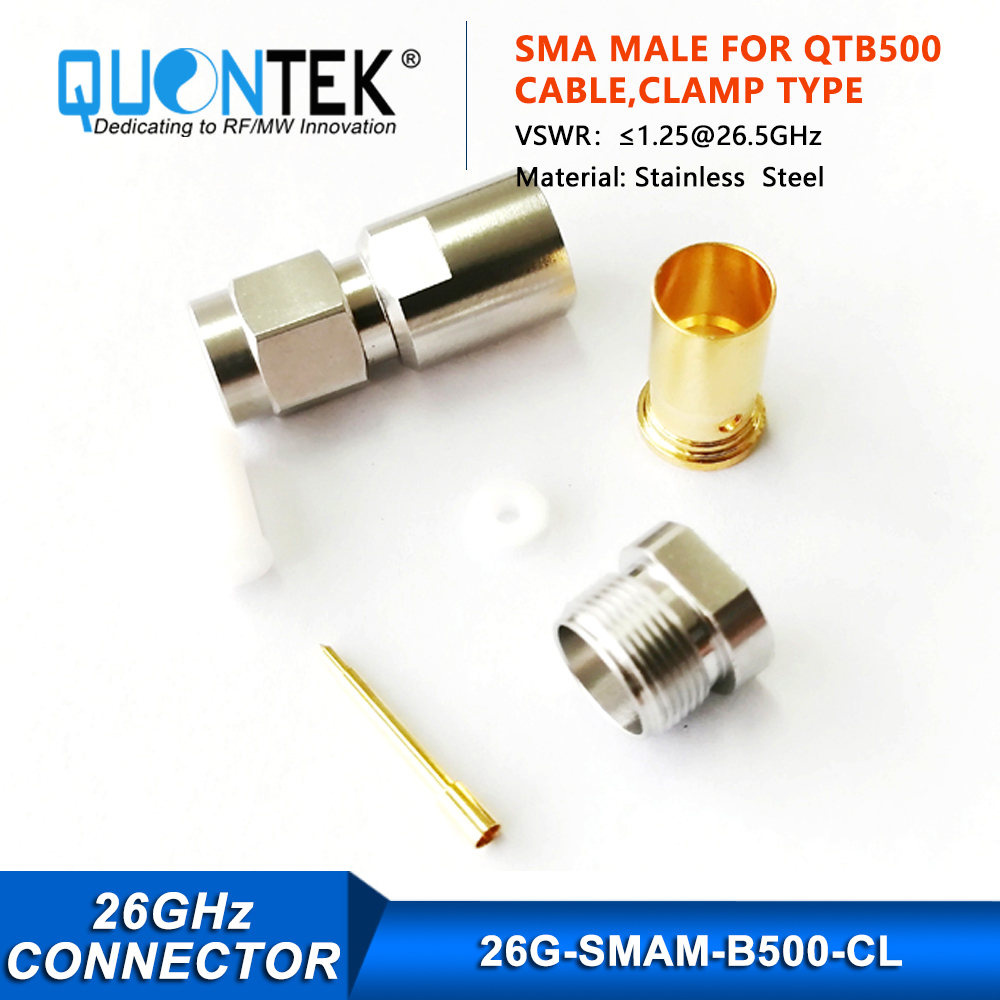 Precision connctor,SMA Male,QTB500 cable,Clamp type,26GHz