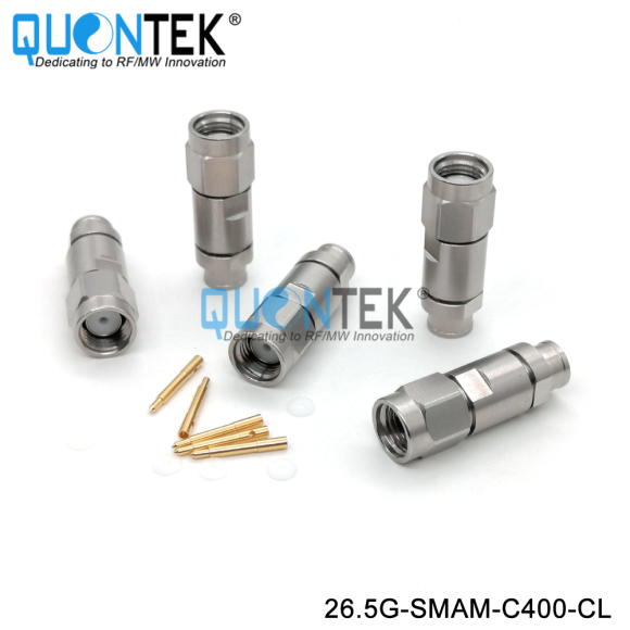 Precision connctor,SMA Male for QTC400 cable,Clamp type,to 26.5GHz