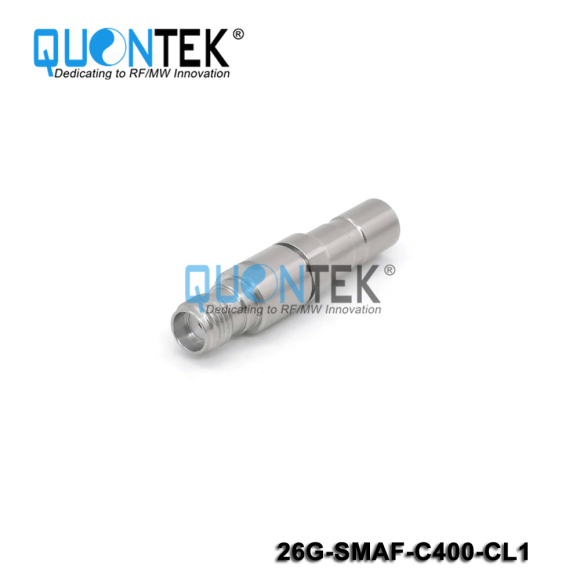 Precision connctor,SMA female for QTC400TPU cable,Clamp type,to 26.5GHz,Long protective cover