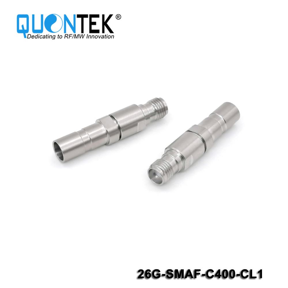 Precision connctor,SMA female for QTC400TPU cable,Clamp type,to 26.5GHz,Long protective cover