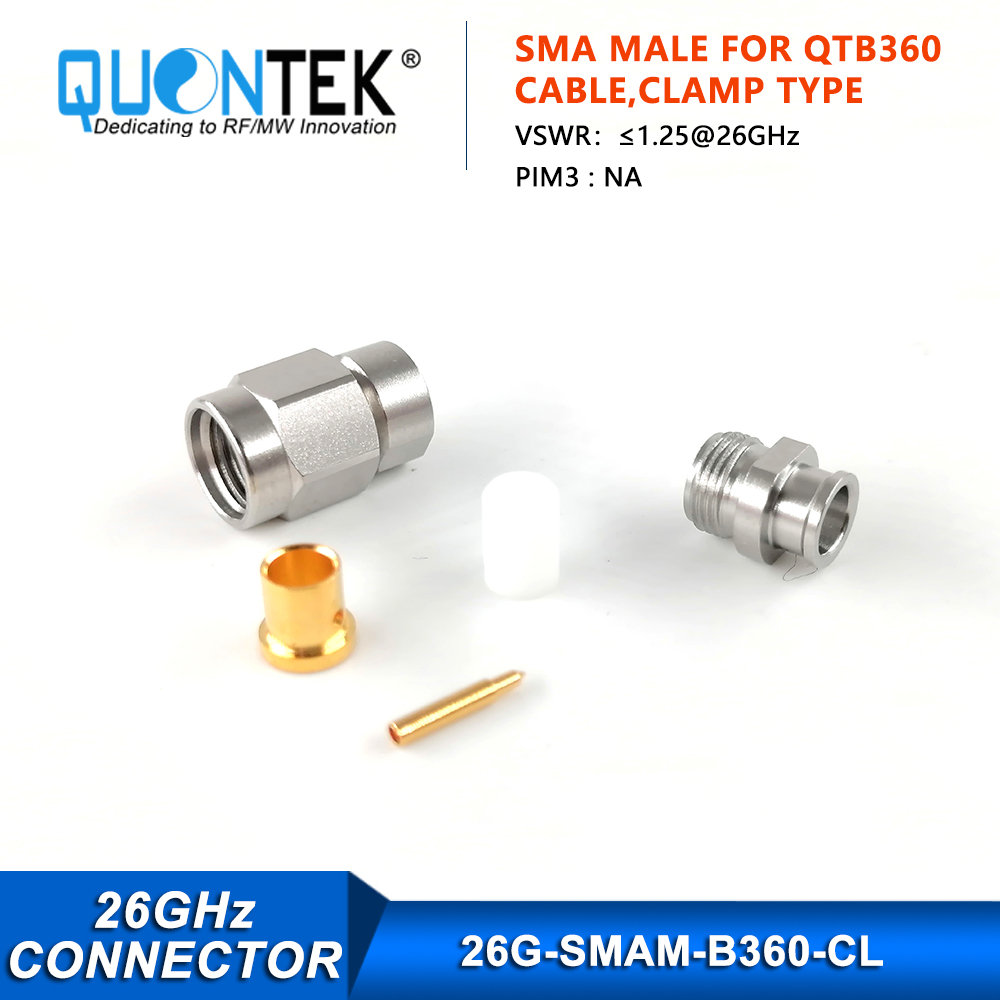 Precision connctor,SMA Male for QTB360 cable,Clamp type,to 26.5GHz