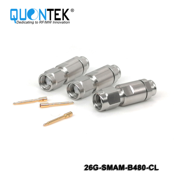 Precision connctor,SMA Male for QTB480 cable,Clamp type,to 26.5GHz