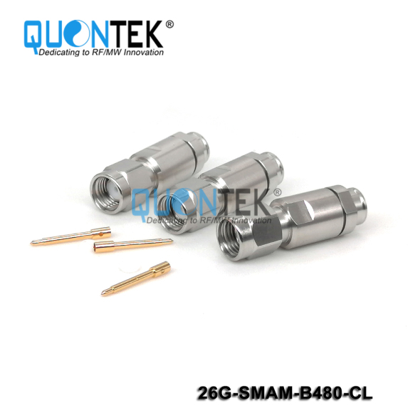 Precision connctor,SMA Male for QTB480 cable,Clamp type,to 26.5GHz
