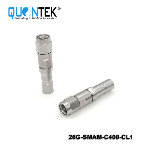 Precision connctor,SMA Male for QTC400TPU cable,Clamp type,to 26.5GHz,Long protective cover