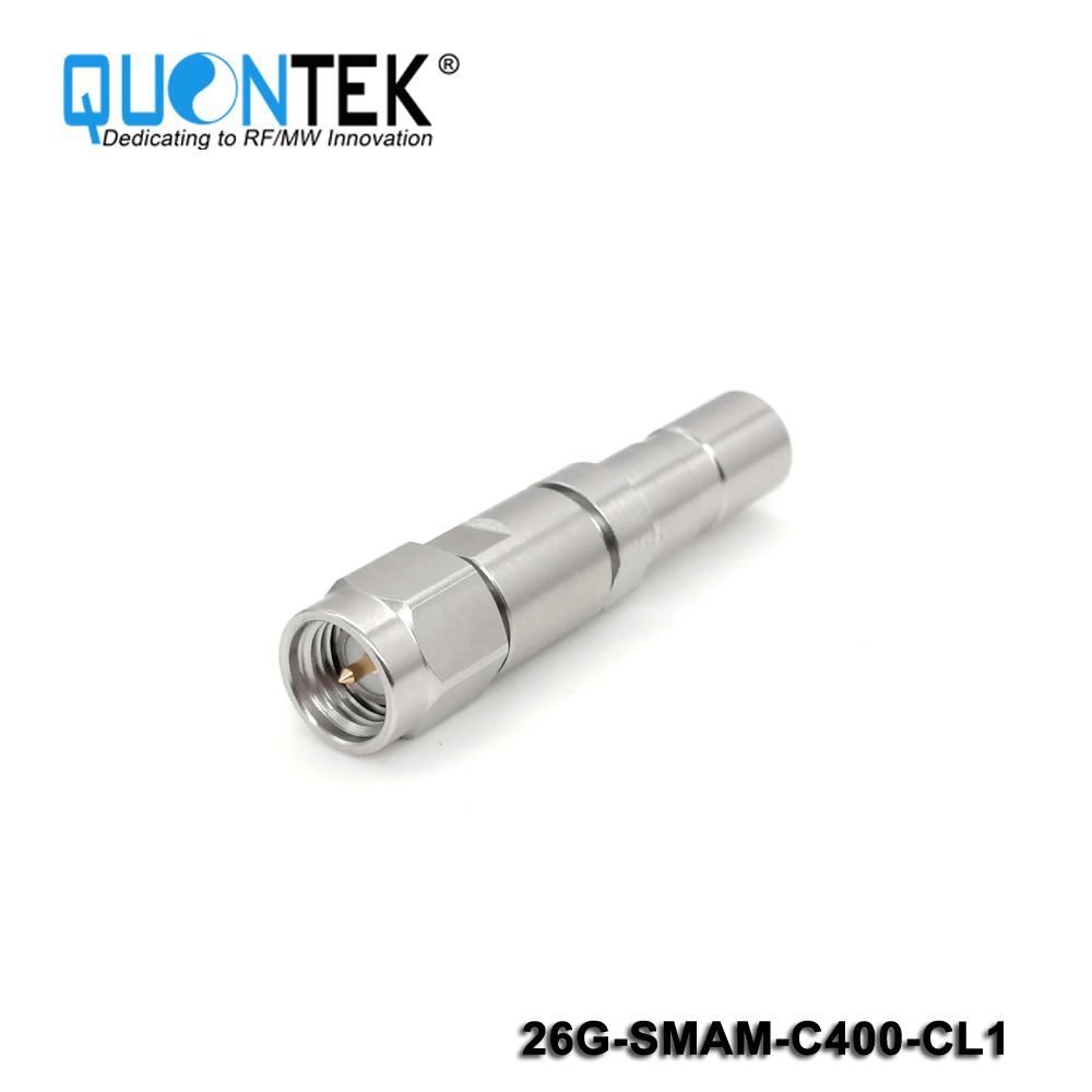 Precision connctor,SMA Male for QTC400TPU cable,Clamp type,to 26.5GHz,Long protective cover