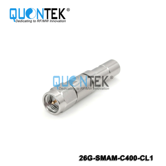 Precision connctor,SMA Male for QTC400TPU cable,Clamp type,to 26.5GHz,Long protective cover