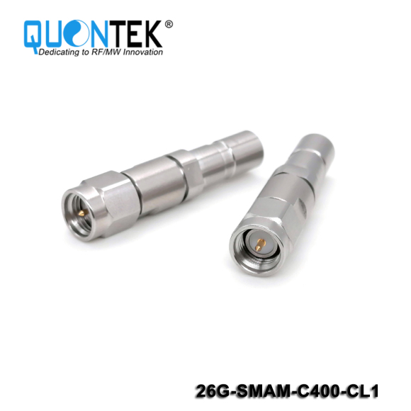 Precision connctor,SMA Male for QTC400TPU cable,Clamp type,to 26.5GHz,Long protective cover