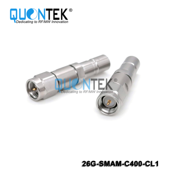 Precision connctor,SMA Male for QTC400TPU cable,Clamp type,to 26.5GHz,Long protective cover