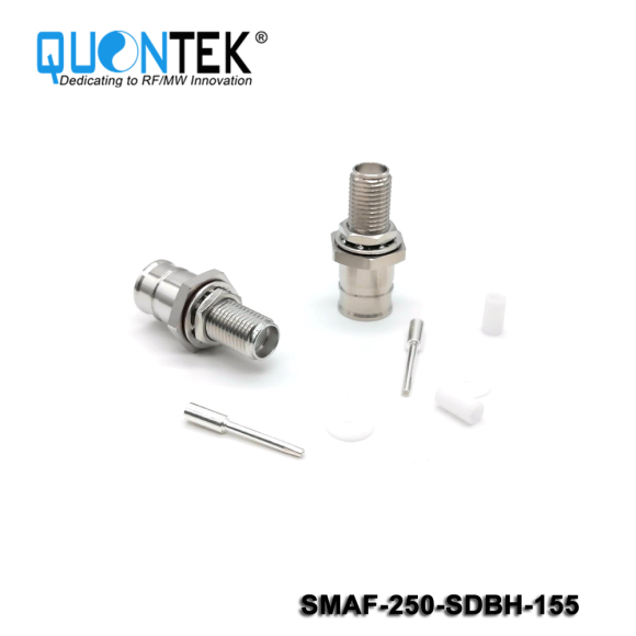 Low PIM Connector, SMA female BH for .250"Cable,Solder Type