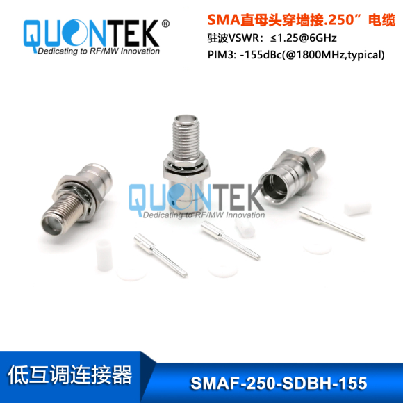 Low PIM Connector, SMA female BH for .250"Cable,Solder Type Low PIM Connector, SMA female BH for .250"Cable,Solder Type