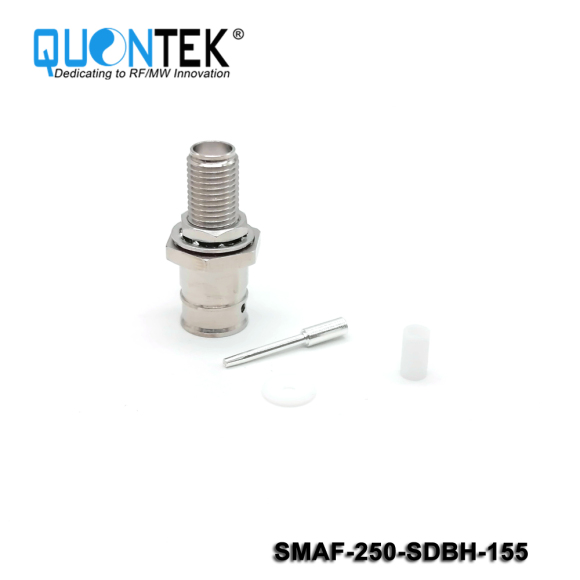 Low PIM Connector, SMA female BH for .250"Cable,Solder Type