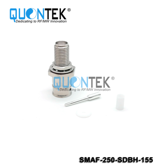 Low PIM Connector, SMA female BH for .250"Cable,Solder Type