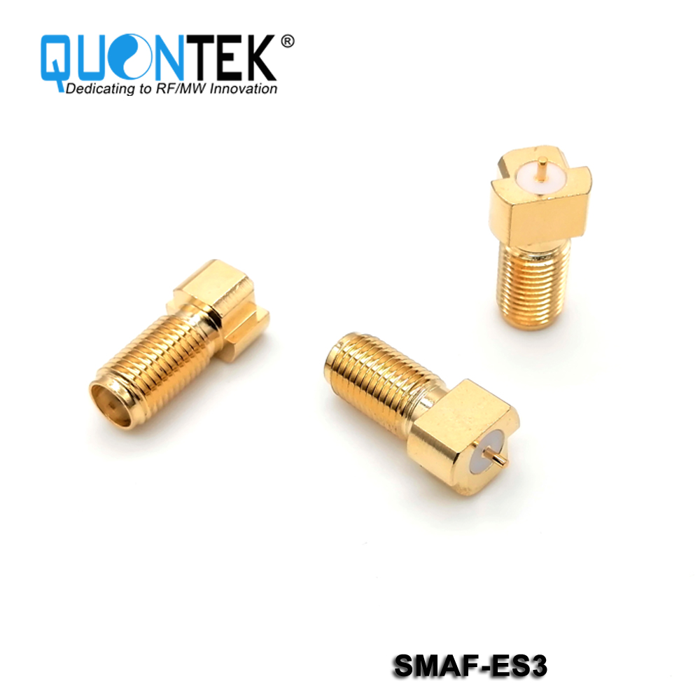 SMA Female, PCB edge solder mounted