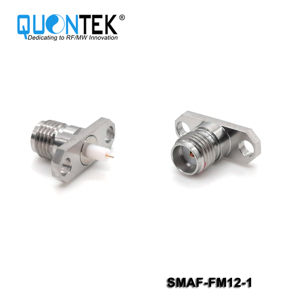 SMA Female, 2-hole flange mounted