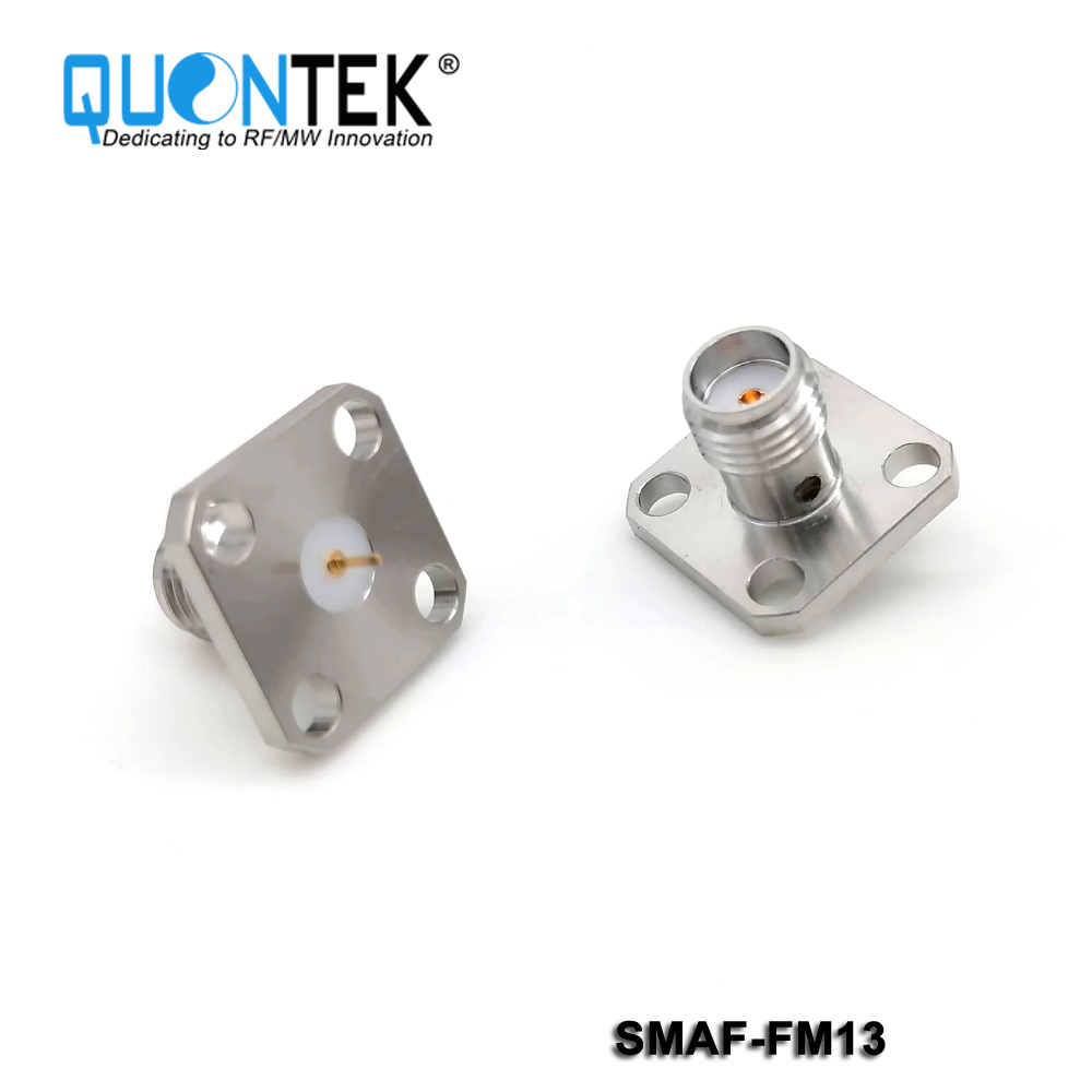 SMA Female, 4-hole flange mounted