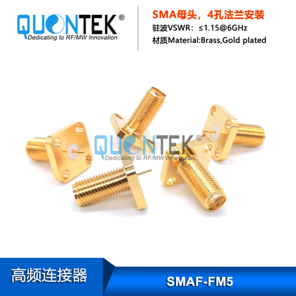 SMA Female,4-hole flange mounted,5 type SMA Female,4-hole flange mounted,5 type