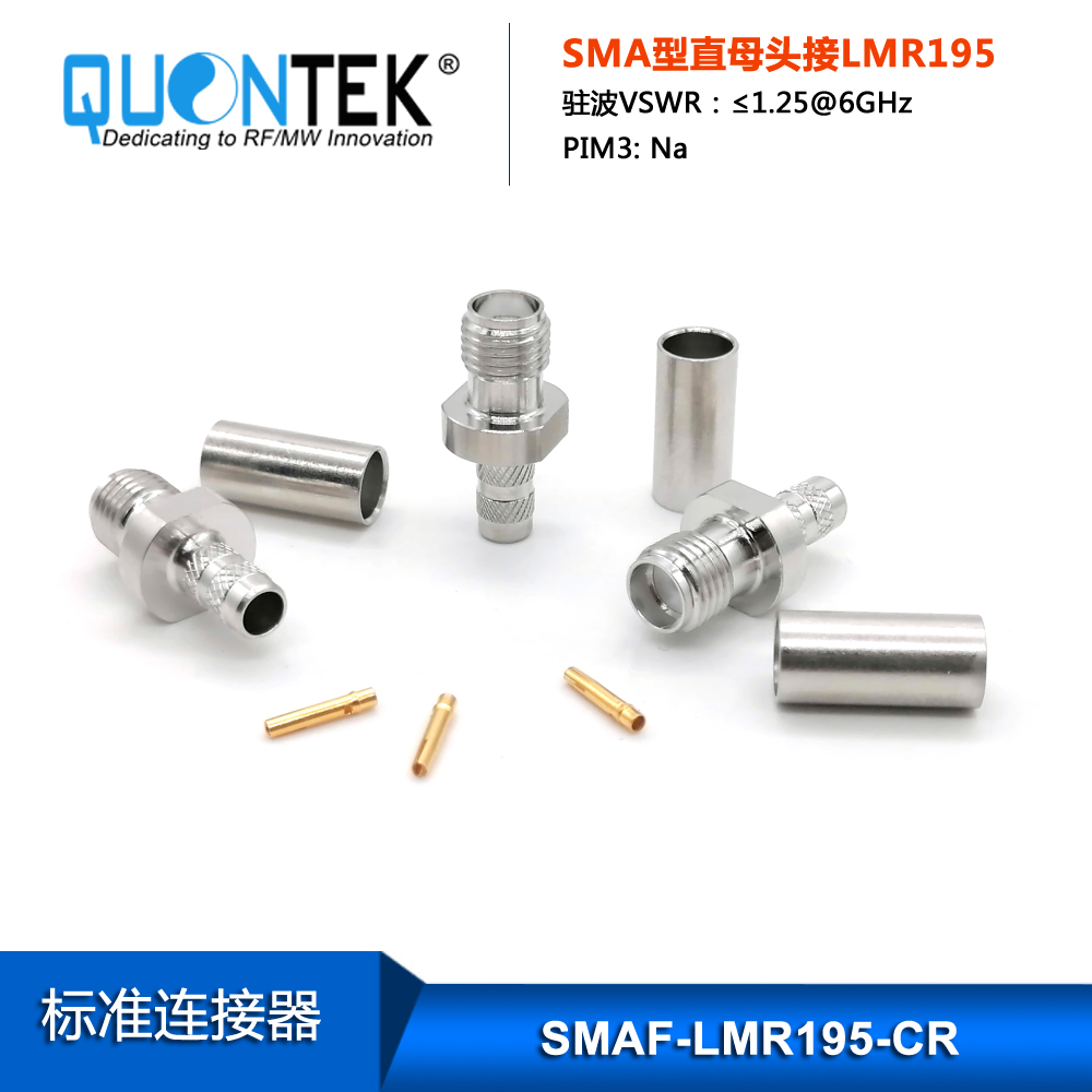 Connector,SMA female for LMR195/RG58/RG141 cable,Crimp type