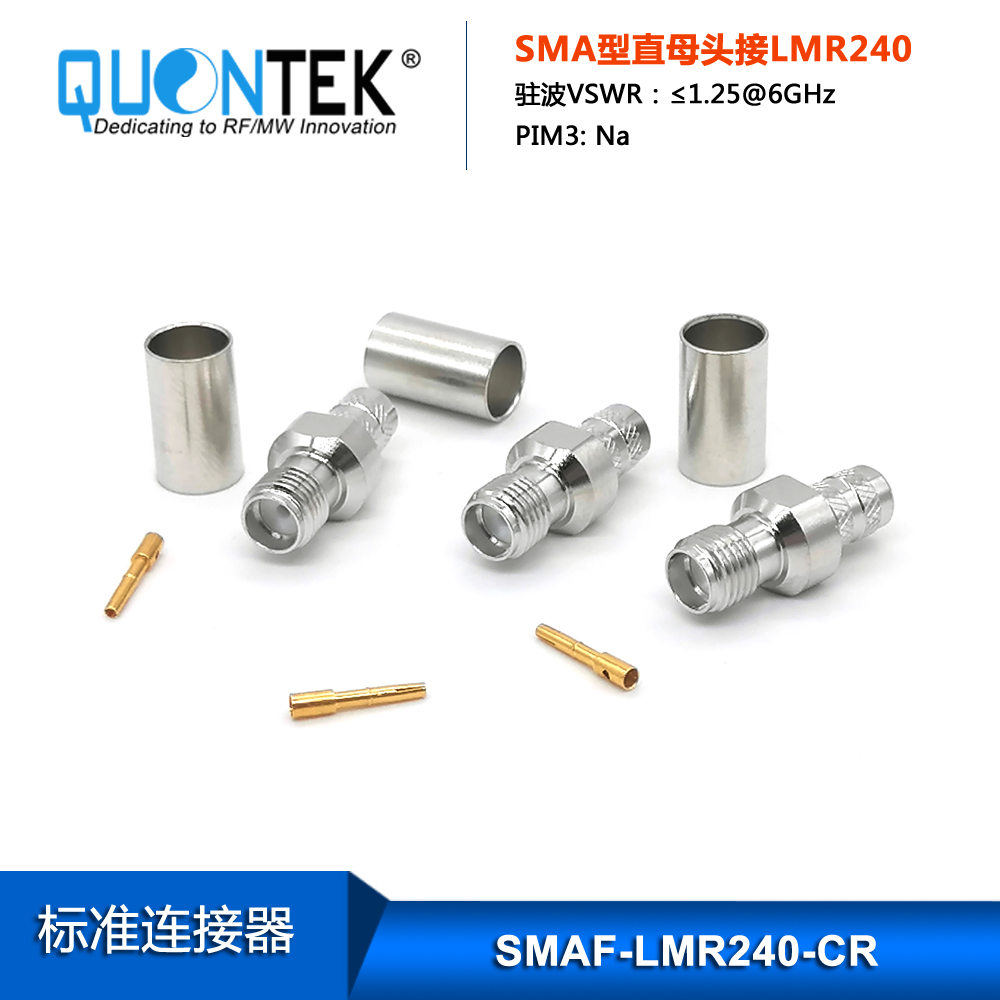 Connector,SMA female for LMR240 cable,Crimp type
