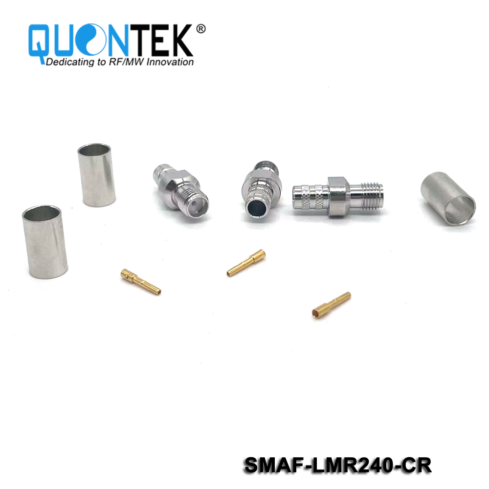 Connector,SMA female for LMR240 cable,Crimp type