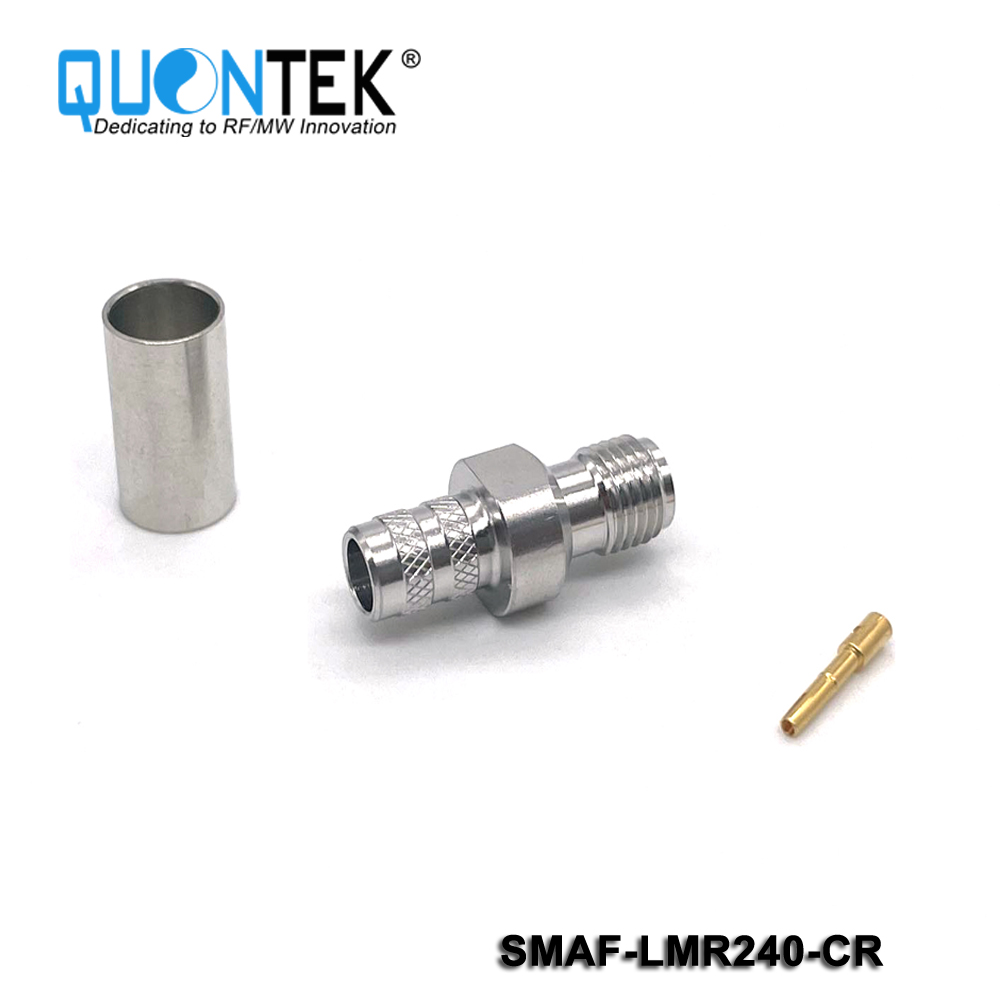 Connector,SMA female for LMR240 cable,Crimp type