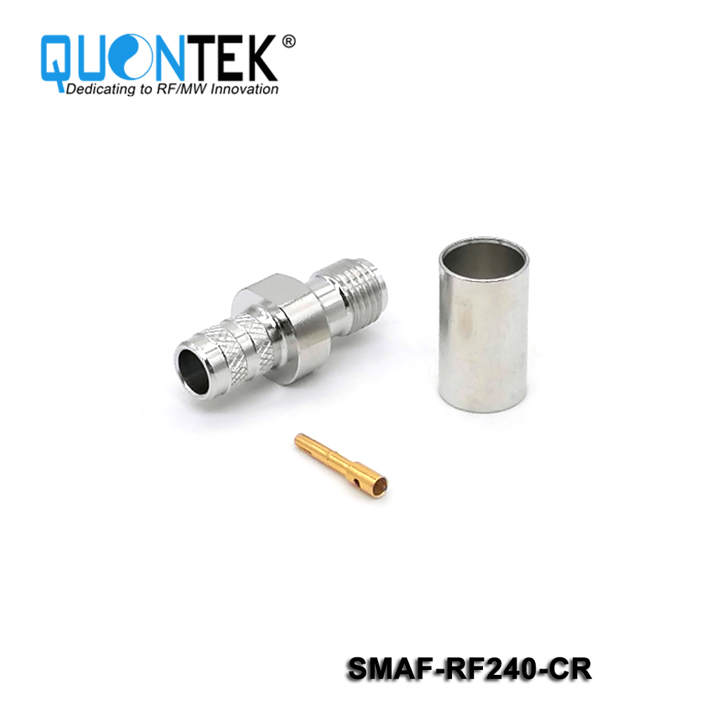 Standard connector,SMA female for RF240 cable,Crimp type