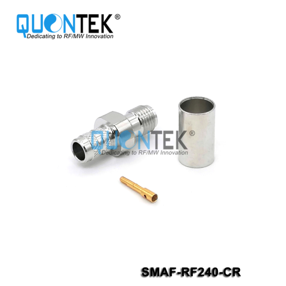 Standard connector,SMA female for RF240 cable,Crimp type