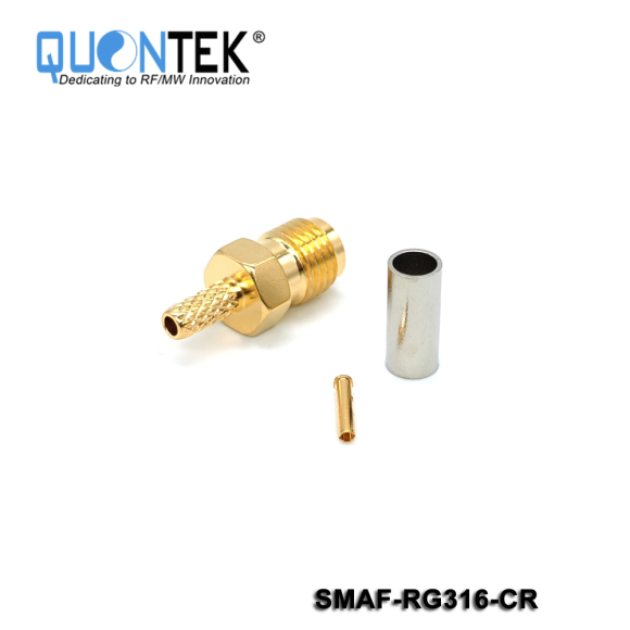 Standard connector,SMA female for RG316/RG174/RF100 cable,Crimp type