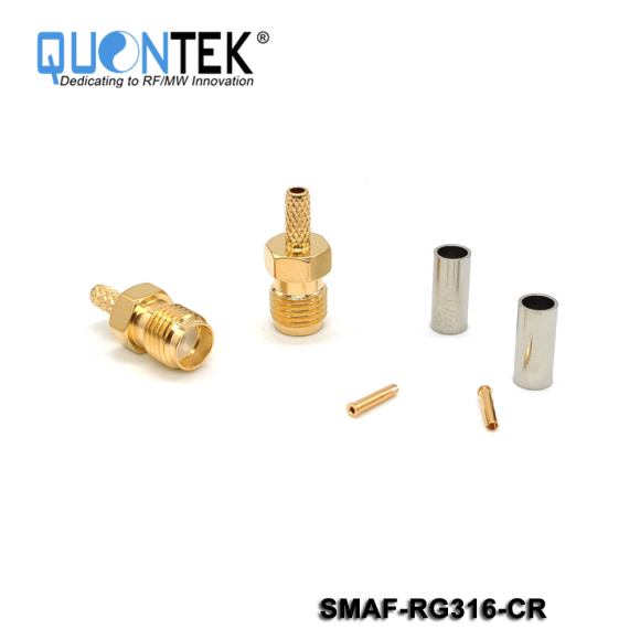 Standard connector,SMA female for RG316/RG174/RF100 cable,Crimp type