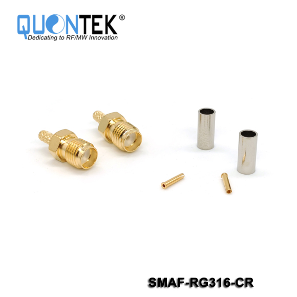Standard connector,SMA female for RG316/RG174/RF100 cable,Crimp type