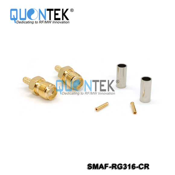 Standard connector,SMA female for RG316/RG174/RF100 cable,Crimp type