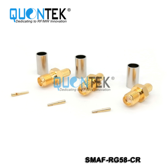 Standard Connctor,SMA Female for RG58/RF195 cable, Crimp type