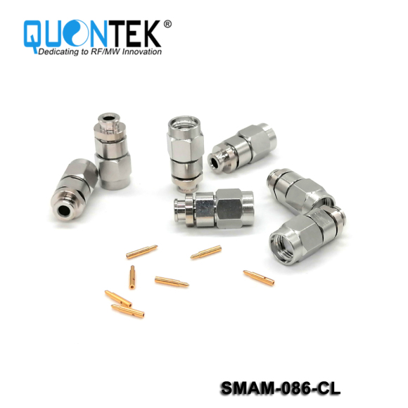 Standard Connector, SMA Male for .086/RG405/QTB220 Cable,Clamp Type