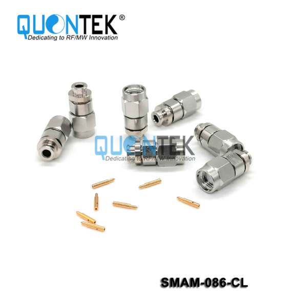 Standard Connector, SMA Male for .086/RG405/QTB220 Cable,Clamp Type