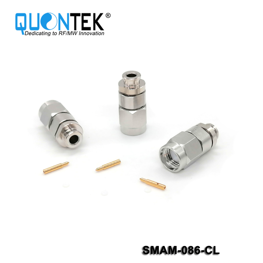 Standard Connector, SMA Male for .086/RG405/QTB220 Cable,Clamp Type