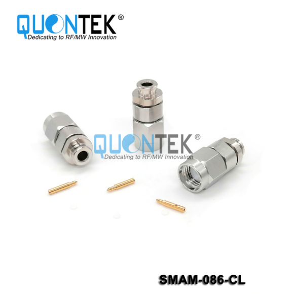 Standard Connector, SMA Male for .086/RG405/QTB220 Cable,Clamp Type
