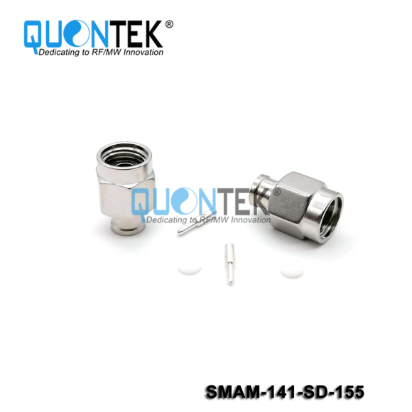 Low PIM Connector, SMA Male for .141 Cable,Solder Type