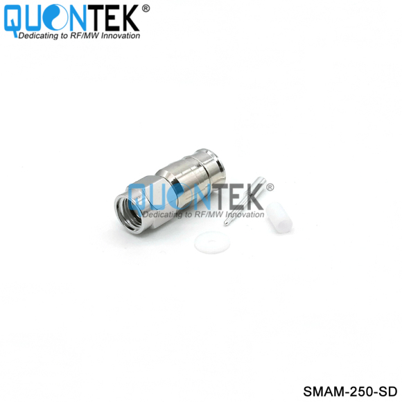 Low PIM Connector, SMA Male for .250"Cable,Solder Type