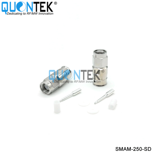 Low PIM Connector, SMA Male for .250"Cable,Solder Type